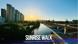 Sunrise Walk Through A New Chinese City | iphone 15 Pro Max