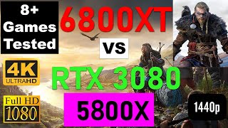 Amd RX 6800XT vs 3080 + Ryzen 5800X 1440p \u0026 4K