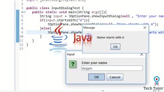 Simple GUI input Dialogue-box project using JAVA GUI