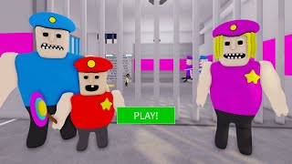 BUFF POLICE FAMILY PRISON RUN ESCAPE OBBY IN ROBLOX | Roblox