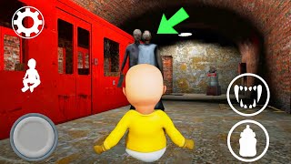 ESCAPING AS “THE BABY IN YELLOW”  IN GRANNY 3 TRAIN ESCAPE ON HARD MODE!