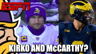 ESPN Projects Vikings Re-Sign Kirk Cousins, Draft Michigan QB JJ McCarthy