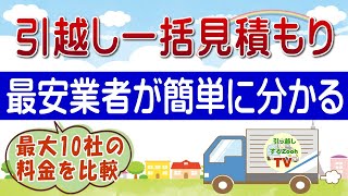 引越し業者の料金が簡単に比較できる一括見積もりサービスとは？