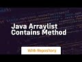 java arraylist contains method