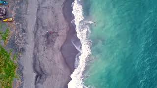 4K Amazing seashore drone view