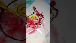 The Flash Art With Acrylic Markers and Alcohol Ink on Yupo Paper