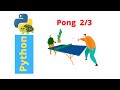 Python Turtle Graphics Tutorial - Pong Game, 2/3 : Paddle and Ball Movement