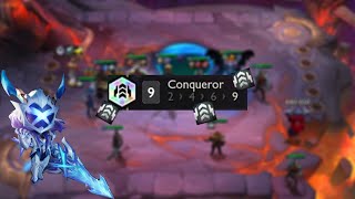 9 Conqueror is INSANE!  TFT Platinum ranked!