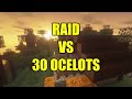 RAID VS 30 OF EVERY MOB (7 WAVES)  MINECRAFT