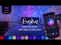 Step-by-step BlissLights Evolve App Tutorial