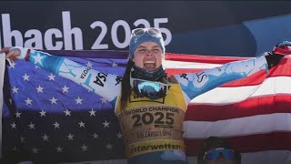 Idaho's Breezy Johnson wins gold at Alpine skiing world championships