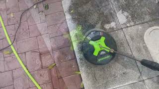 Greenworks 15-inch surface cleaner and Greenworks 2700 PSI Pressure washer