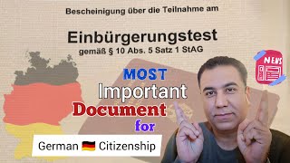 Einbürgerungstest 2025: Key Documents Required for German Citizenship | #76