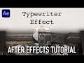 Typewriter Effect Tutorial - After Effects (Type Out Your Text)