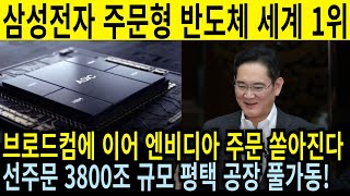 긴급속보 삼성전자 ASIC반도체 세계 1위 확정 HBM4 초격차 승부 해냈다 브로드컴을 넘어 엔비디아 선무준 3800조! 급등시그널