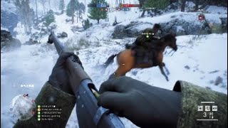 BF1 コンクエスト ロシア帝国 Russian1895(歩兵) No.3 Revolverも使う 雪山合戦 バトルフィールド1