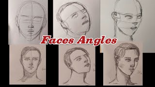 FACES ANGLES DRAWING PRACTICE❤️🖤