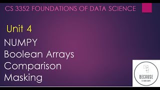 4.3 Numpy Arrays Boolean Array , Comparison and Masking Tamil