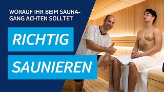 Richtig Saunieren für Anfänger - Gesunder Saunagang | So macht man es