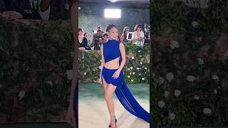 Jennie Stuns In A Blue Alaïa Dress At The 2024 Met Gala | Billboard #Shorts