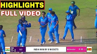 India Womens vs Srilanka Womens Asia Cup 2022 Final Match Full Highlights • INDW vs SLW, S Mandhana