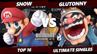 Kagaribi 12 - Glutonny (Wario) Vs. Snow (Mario) Smash Ultimate - SSBU