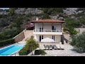 villa artemis in vivari greece drone shots