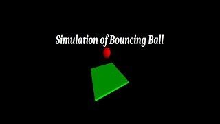 Simulation of Bouncing Ball: VPython Tutorial 1 (Visual Python)