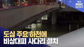 도심 하천에 비상대피 사다리 설치 (2023-09-21,목/뉴스데스크/부산MBC)