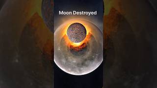 Small moon 🌝 destroy the Moon 🌛#PlanetDestruction #moon#Alien #earth#solarsystem#defence#sun