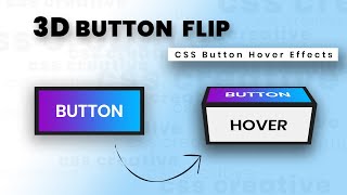 3D Button Flip on Hover Using CSS | Html CSS 3D Button