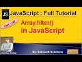 Array filter in JavaScript | JavaScript Full Tutorial in Hindi