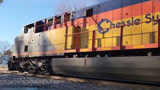 11/22/24 Welcome Back CSX Chessie System 1973 Heritage Unit after One Year! #railfanning