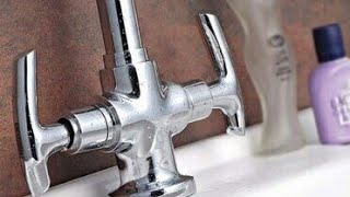Brass centre hole basin mixer install on washbasin in hindi