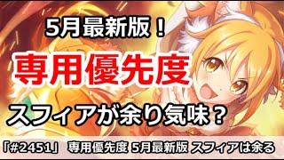 【プリコネ】専用Lv優先度 5月最新版 専用スフィアがかなりあまり気味！？【プリンセスコネクト！】