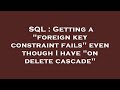SQL : Getting a 