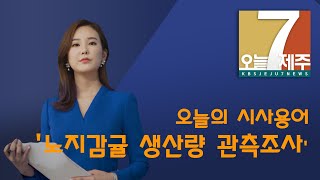 [7시오늘제주/191126 뉴스 브리핑] 오늘 알아볼 시사용어는?