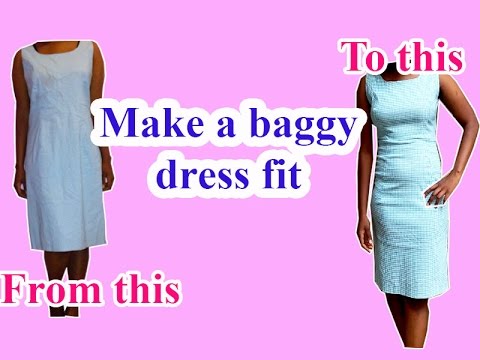 DIY clothes - How to make a dress fit tighter//Remakes DIY clothes - How to make a dress fit tighter//Remakes