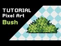 How to draw a pixel art bush in 1 minute (tutorial)