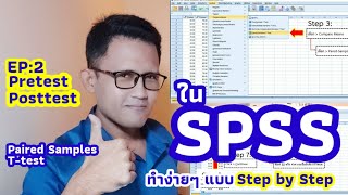 Pretest-PostTest ใช้สถิติ Paired-Sample T Test ใน SPSS