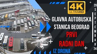 Snimak iz drona - Otvorena nova glavna autobuska stanica Beograd | Prvi dan rada 4K