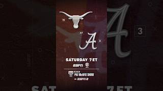 Something Real 🔥 Texas at Alabama, Saturday 7PM ET on @espn