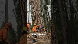 Arborists Demonstrate Precision Tree Felling Techniques