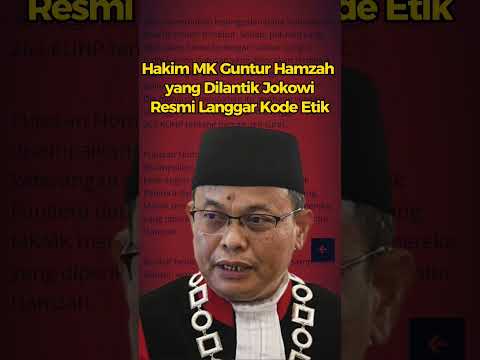 Hakim MK Guntur Hamzah Yang Dilantik Jokowi Resmi Langgar Kode Etik ...