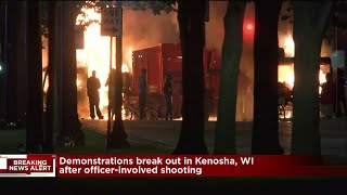 Kenosha fire from demonstration