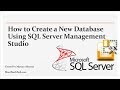 how to Create a New Database Using Microsoft SQL Server