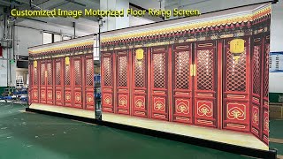 XYscreen 150'' customized image motorized floor rising screen.| +86 18774992921