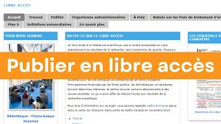 Publier en libre accès : enjeux et solutions