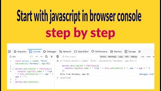 How to use browser console? Javascript for beginners
