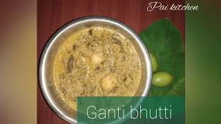 Ganti bhutti | gantye bhuthi | colocasia leaves curry